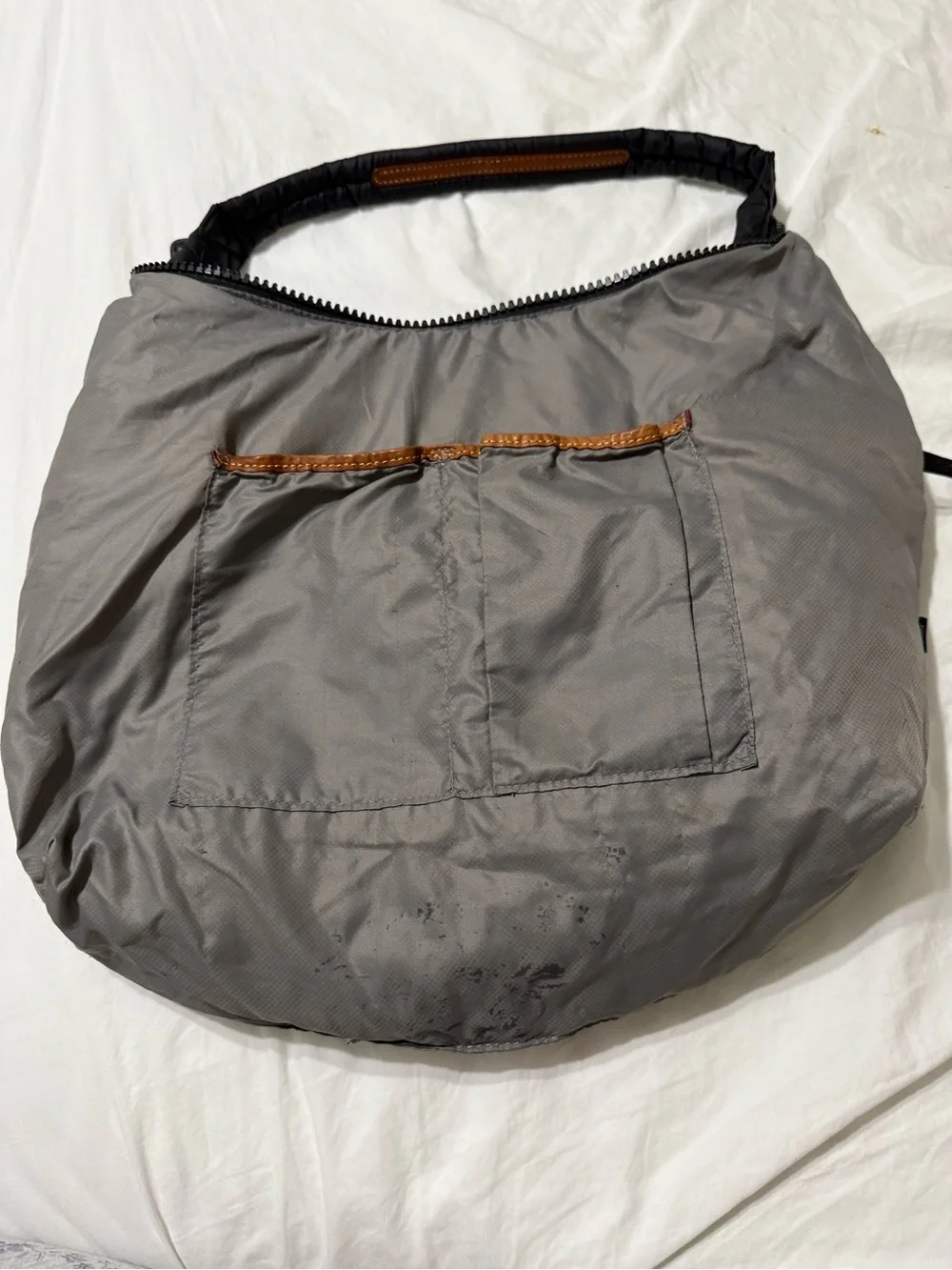 Quilted Hobo Shoulder Bag - Black